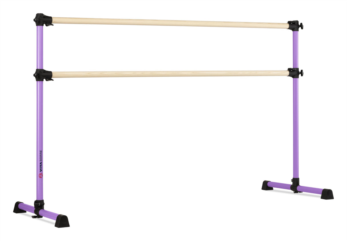 VITA Barre Portable Freestanding Double Ballet Barre, Prodigy, Wood | Adjustable Height, USA Made, Home or Gym Exercise Equipment for Kids & Adults | Dance, Fitness, Pilates
