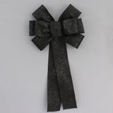 Red Embossed Weatherproof Wreath Bow - Package Perfect Bows Made in USA (10 inch bow)