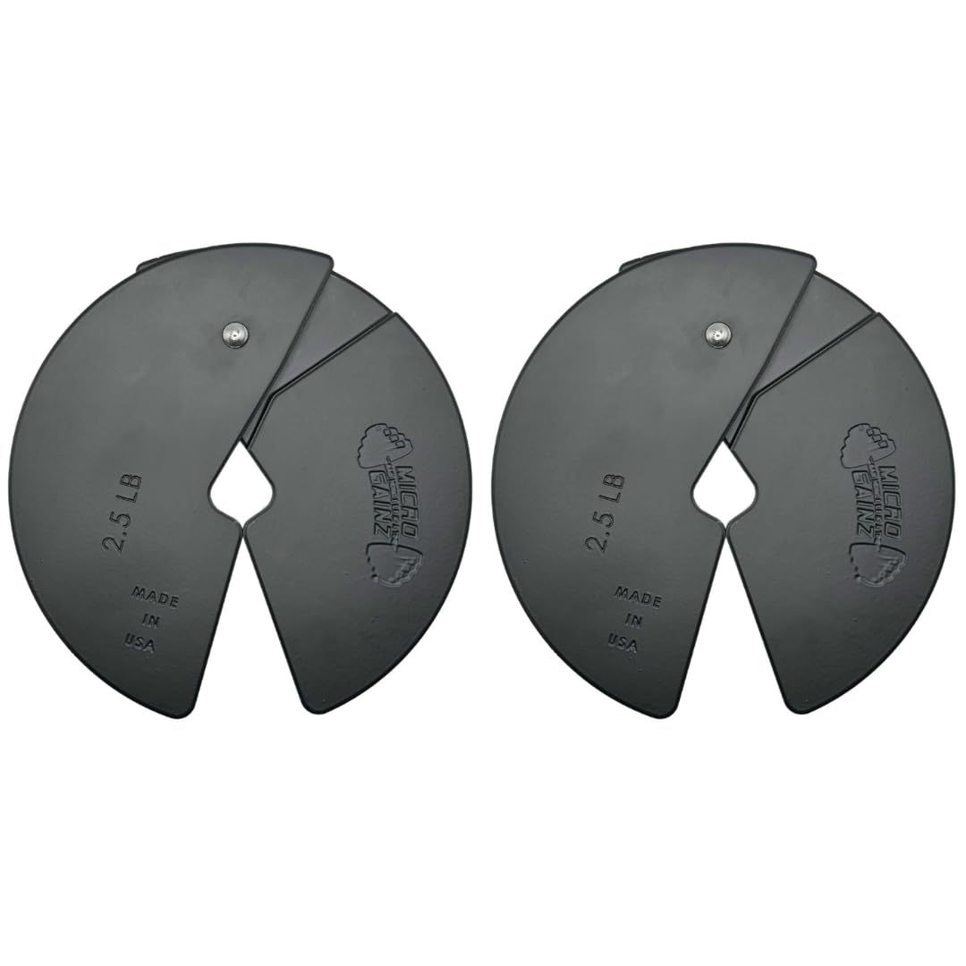 Micro Gainz Dumbbell Fractional 2.5 lb Weight Plate, Ideal for Micro Loading, (Choose Color) 2 Piece Fractional Weight Plates, Designed for Dumbbell Training, Made In USA