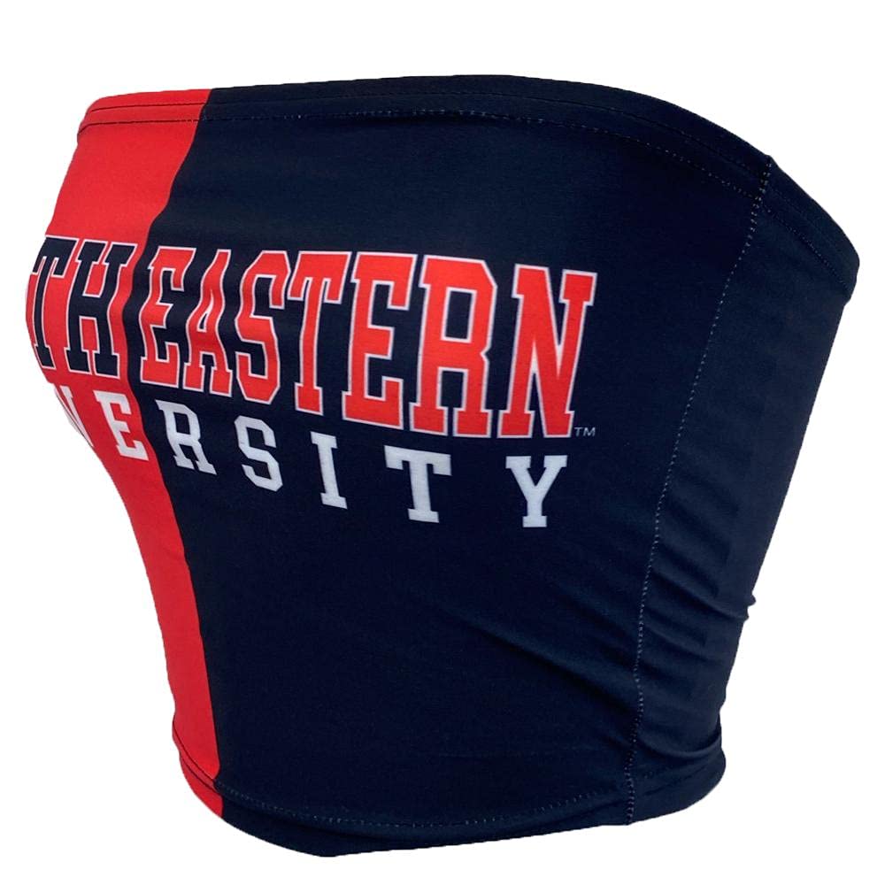 Lojobands Women's Tailgate Outfit College Two Tone Color Block Tube Top Made in USA One Size Fits Most