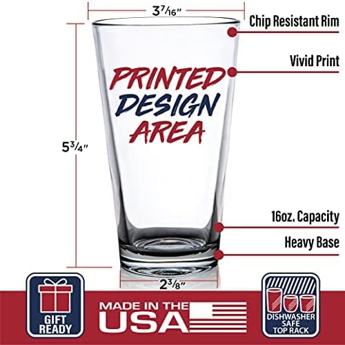 LGBT Liberty 2A Beer Trump | 16 oz Unique Beer Mug | Patriotic Old Fashioned Beer Tasting Pint Glasses For Men | Retirement Gifts For Men | Made In USA