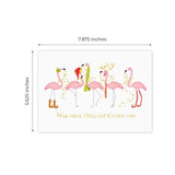 Masterpiece Sparkling Santa Christmas Cards / 16 Festive Holiday Cards Set With White Envelopes / 5 5/8" x 7 7/8" Winter Gold Foil Greeting Cards With Inside Verse/Made In The USA