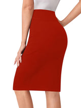 Sweet Hearts Pencil Skirt for Women- Regular & Plus Size- Below Knee Office Work Bodycon Midi Skirt Made in USA