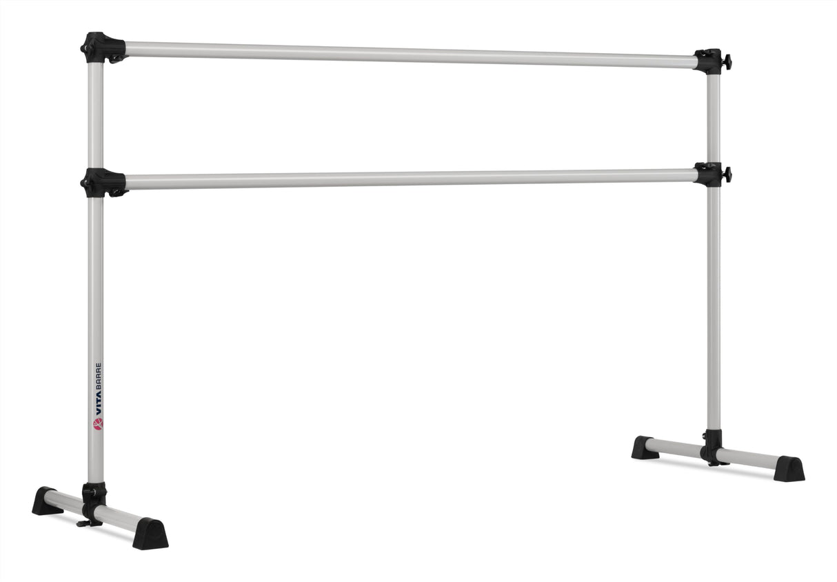 VITA Barre Portable Freestanding Double Ballet Barre, Prodigy, Aluminum | Adjustable Height, USA Made, Home or Gym Exercise Equipment for Kids & Adults | Dance, Fitness, Pilates