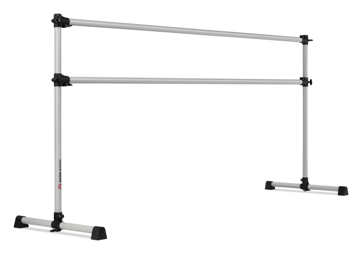 VITA Barre Portable Freestanding Double Ballet Barre, Prodigy, Aluminum | Adjustable Height, USA Made, Home or Gym Exercise Equipment for Kids & Adults | Dance, Fitness, Pilates