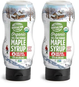 Butternut Mountain Farm Pure Vermont Maple Syrup, Organic, Grade A, Amber Rich, 12 oz, Easy Squeeze Bottle