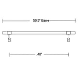 VITA Barre Wall-Mounted Single Ballet Barre, Classic WB15, Wood | Fixed Height, Made in USA, Home, Studio or Gym Exercise Equipment for Kids & Adults | Dance, Fitness, Pilates