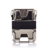Dango Slim Minimalist Wallet for Men - RFID Blocking - Nickel Plated, Whiskey Brown/Polished Nickel