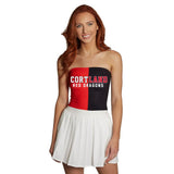 Lojobands Women's Tailgate Outfit College Two Tone Color Block Tube Top Made in USA One Size Fits Most