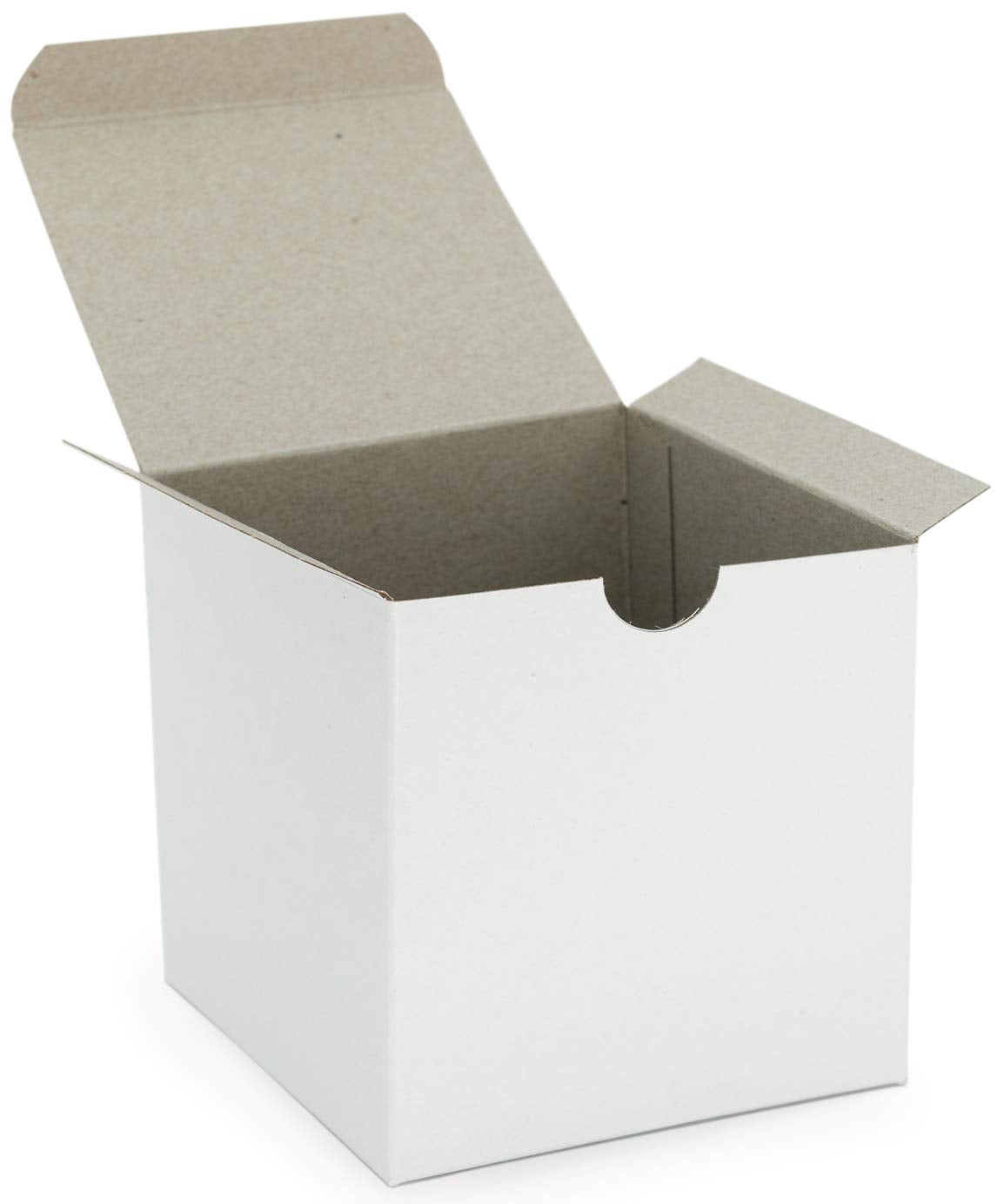 Made in USA 10-Count Recycled Brown Kraft Gift Boxes (5" X 5" X 3") with Tuck Lids for Weddings, Crafting and Baking Packaging Needs