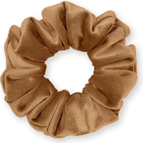Velvet Scrunchies 3-Pack Gift Set Premium Plush Ponytail Holder Made in the USA Burgundy Forest Black