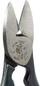 Klein Tools 1104 BX Cable Cutter and All-Purpose Shears, Made in USA, BX Cable, Sheet Metal, Steel Strapping, Bundling Wire, with Stripping Notch