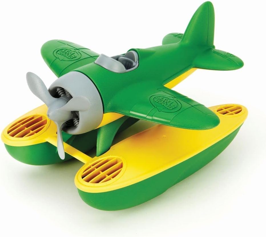 Green Toys Seaplane in Green Color - BPA Free, Phthalate Free Floatplane for Improving Pincers Grip. Toys and Games ,9 x 9.5 x 6 inches