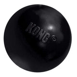 KONG Extreme Ball with Hole - Dog Fetch Toy - Durable Dog Ball Toy for Training, Interactive Playtime & More - Natural KONG Extreme Rubber Ball for Dogs - Black - For Large/Medium Dogs