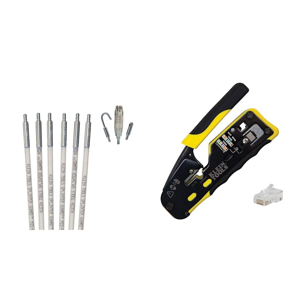 Klein Tools 56430 Glow Fish Rod Set, Wire Puller, 30-Foot