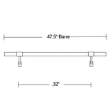 VITA Barre Wall-Mounted Single Ballet Barre, Classic WB15, Wood | Fixed Height, Made in USA, Home, Studio or Gym Exercise Equipment for Kids & Adults | Dance, Fitness, Pilates