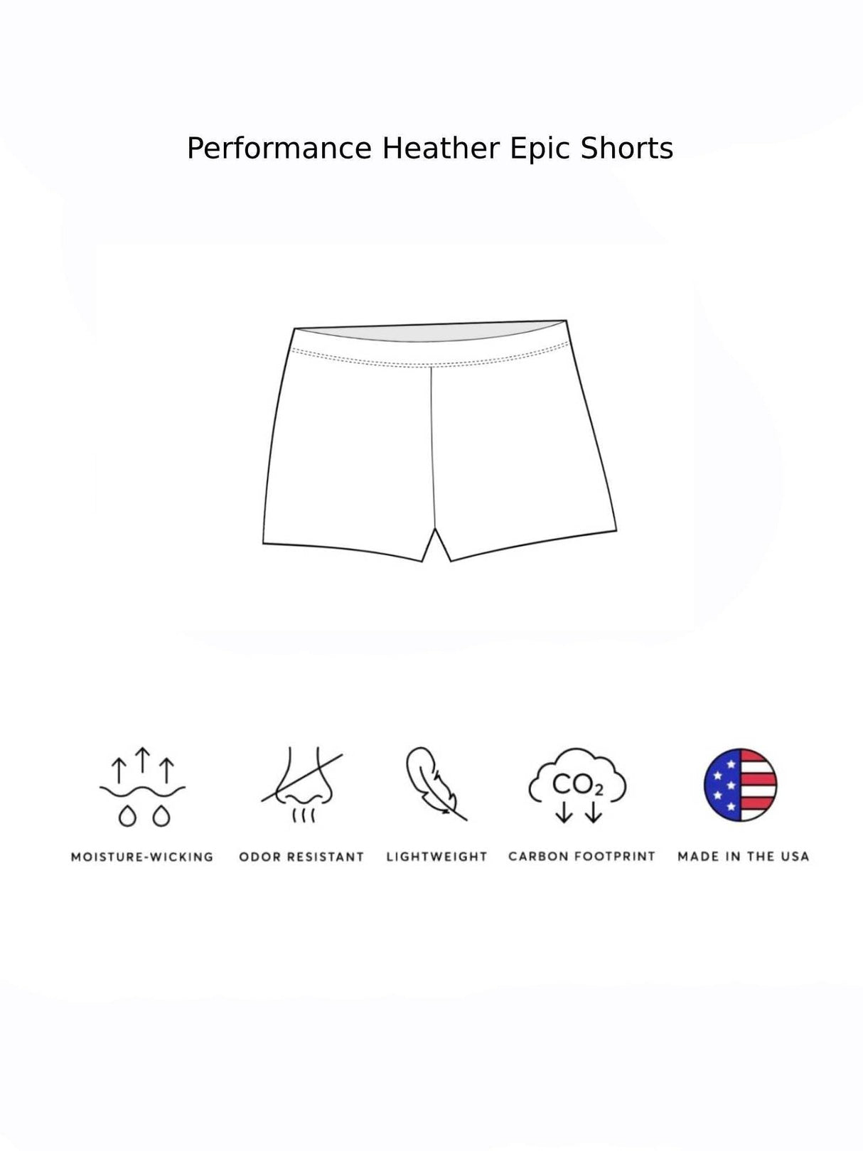 Expert Brand USA-Made Women's Performance Heather Active Epic Shorts