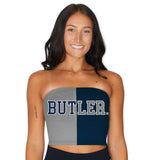 Lojobands Women's Tailgate Outfit College Two Tone Color Block Tube Top Made in USA One Size Fits Most
