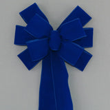 Ivory Brushed Velvet Gold Lame Backed Wire Edge Christmas Bow - Handcrafted in USA (8 inch bow)