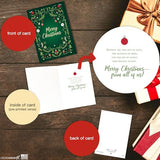 Merry Christmas Cards for Business & Family (Variety Pack 4 Holiday Designs) Greeting Card Set Pack of 20 Holiday Cards with Envelopes (5x7 inch - A7) Office, Work, Employees & Clients VP2405