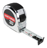 CRAFTSMAN Tape Measure, Chrome, 30-Foot (CMHT37370S)