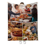 Ships Next Day,Custom Blanket with Picture Made in USA,Personalized Photo Blanket for Family Anniversary Christmas Birthday Halloween Valentines