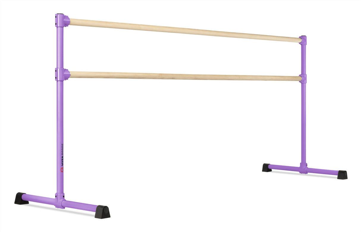 VITA Barre Portable Freestanding Double Ballet Barre, Extreme, Wood | Fixed Height, Made in USA, Home or Gym Exercise Equipment for Kids & Adults | Dance, Fitness, Pilates