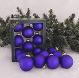 Glass Christmas Tree Ornaments - 67mm / 2.63" [8 Pieces] Designer Balls from Christmas By Krebs Seamless Hanging Holiday Decor (Snow White with Silver Caps)