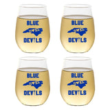 Set of 4 Shatterproof CUSTOM 16 oz Plastic Wine Glasses MADE in the USA (CHRISTMAS NUTCRAKERS)