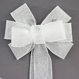 Red Embossed Weatherproof Wreath Bow - Package Perfect Bows Made in USA (10 inch bow)