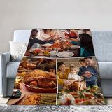 Ships Next Day,Custom Blanket with Picture Made in USA,Personalized Photo Blanket for Family Anniversary Christmas Birthday Halloween Valentines