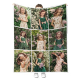 Custom Blanket with Picture Made in USA,Personalized Photo Blanket Throw Photo Blankets for Family Friends Pets,50"x60"