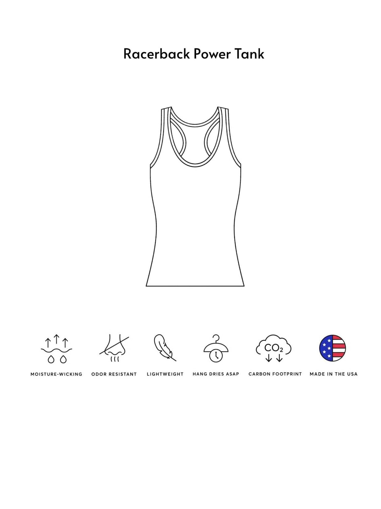 Expert Brand USA-Made Women's Activewear Performance Racerback Power Tank Top