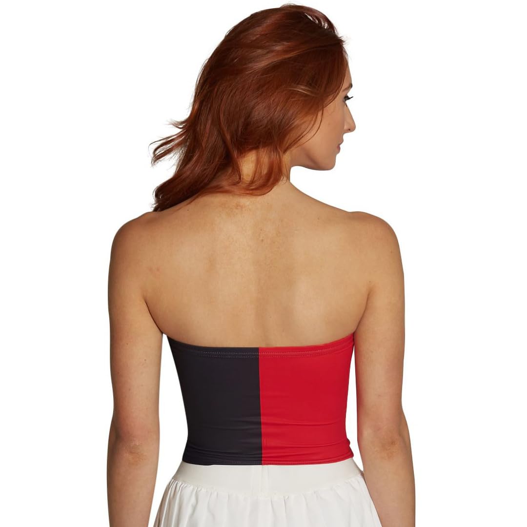 Lojobands Women's Tailgate Outfit College Two Tone Color Block Tube Top Made in USA One Size Fits Most