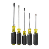 Klein Tools 85076 Screwdriver Set, Made in USA, Slotted and Phillips Screwdrivers with Non-Slip Cushion-Grip Handles and Tip-Ident, 7-Piece