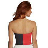 Lojobands Women's Tailgate Outfit College Two Tone Color Block Tube Top Made in USA One Size Fits Most