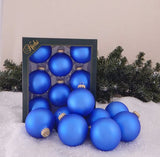 Glass Christmas Tree Ornaments - 67mm / 2.63" [8 Pieces] Designer Balls from Christmas By Krebs Seamless Hanging Holiday Decor (Snow White with Silver Caps)