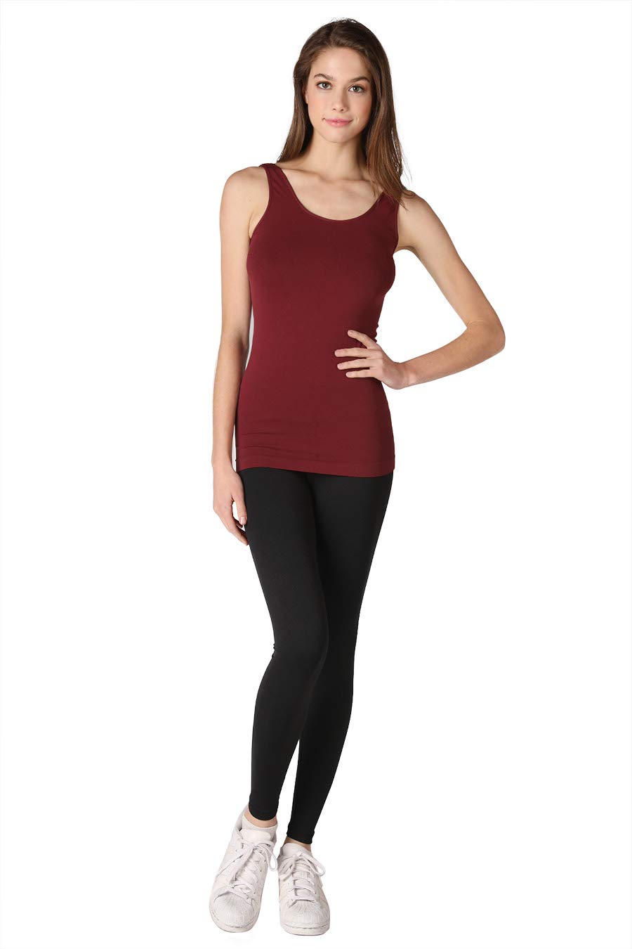 NIKIBIKI Women Seamless Basic Jersey Tank Top, Made in U.S.A, One Size