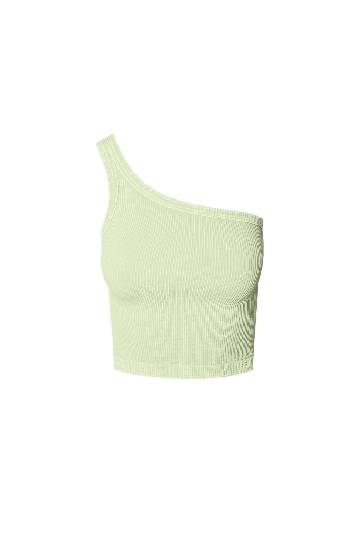 NIKIBIKI Women Seamless Vintage One Shoulder Crop Top, One Size