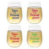 Set of 4 Shatterproof CUSTOM 16 oz Plastic Wine Glasses MADE in the USA (CHRISTMAS NUTCRAKERS)