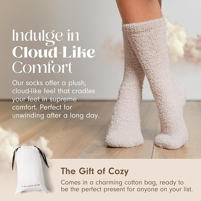 Unboxme Gifts Warm & Cozy Ultra-Luxe Cloud Sock for Women & Men - Super Soft Luxurious Fabric Sleep Socks