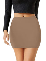 Sweet Hearts Womens Elastic Waist Mini Pencil Skirt - Cotton High Waist Above Knee Basic Bodycon Short Skirt Made in USA