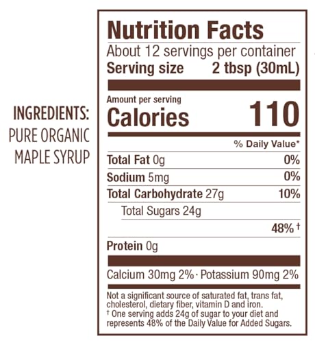 Butternut Mountain Farm Pure Vermont Maple Syrup, Organic, Grade A, Amber Rich, 12 oz, Easy Squeeze Bottle