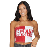 Lojobands Women's Tailgate Outfit College Two Tone Color Block Tube Top Made in USA One Size Fits Most