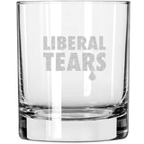 Liberal Tears | Laser Etched 11 oz Bourbon Whiskey Rock Glass | Old Fashioned Whiskey Tasting Glasses For Men | Gifts For Men | Trump Glass | Made In USA