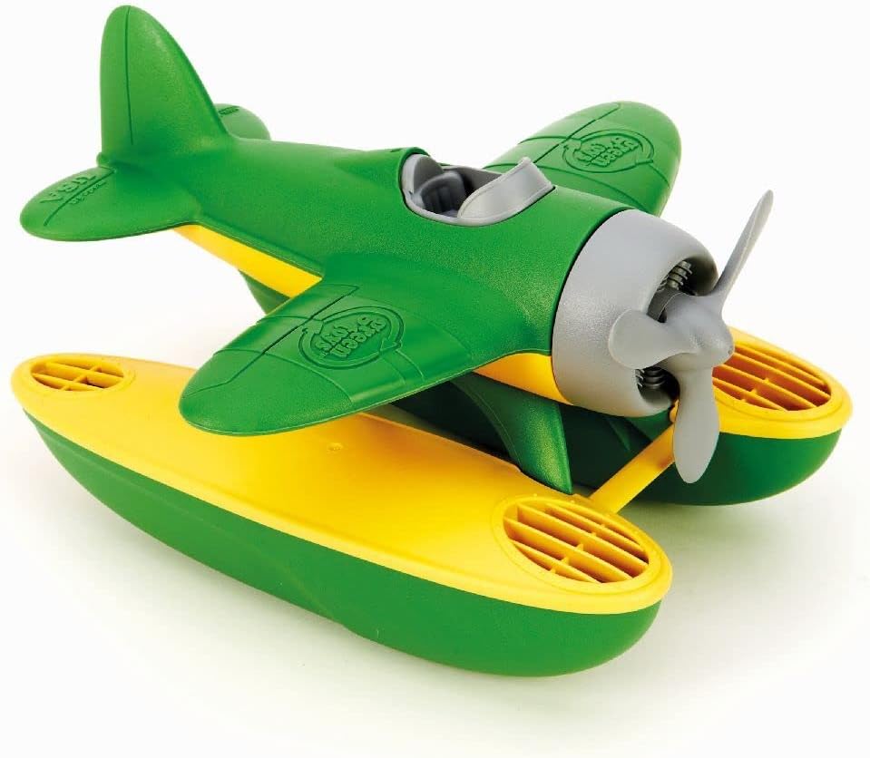 Green Toys Seaplane in Green Color - BPA Free, Phthalate Free Floatplane for Improving Pincers Grip. Toys and Games ,9 x 9.5 x 6 inches