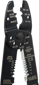 Klein Tools 1001 Multi Tool, Made in USA, Wire Stripper, Wire Cutters, Crimper Tool for 8-22 AWG, Multi-Purpose Electrician Tool is 8.5-Inch Long