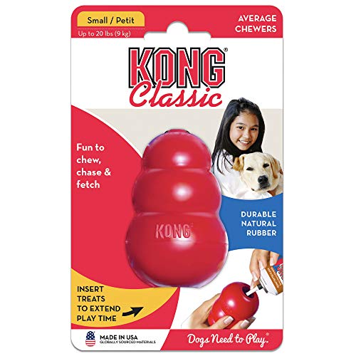 KONG Classic Stuffable Dog Toy - Fetch & Chew Toy for Dogs - Treat-Filling Capabilities & Erratic Bounce for Extended Play Time - Durable Natural Rubber Material - for Large Dogs