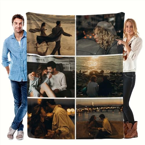 Ships Next Day,Custom Blanket with Picture Made in USA,Personalized Photo Blanket for Family Anniversary Christmas Birthday Halloween Valentines