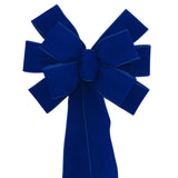 Ivory Brushed Velvet Gold Lame Backed Wire Edge Christmas Bow - Handcrafted in USA (8 inch bow)